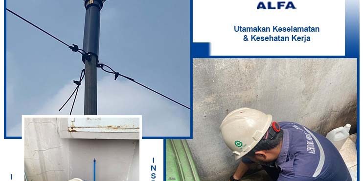instalasi penyalur petir klinik ERHA