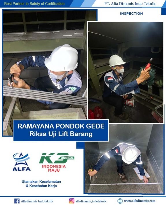 Lift barang ramayana pondok gede