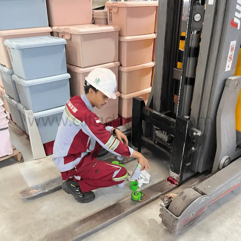 Contoh Pengujian Forklift | PT Alfa Dinamis | PJK3 | 0822-4668-3542