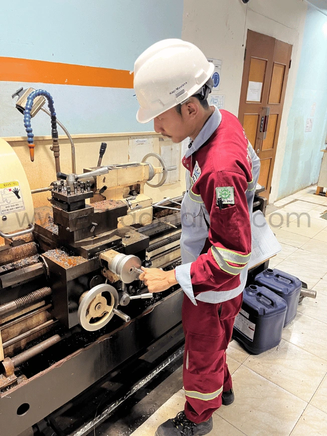 Pengujian Mesin Bubut | PT Alfa Dinamis | PJK3 | 0822-4668-3542