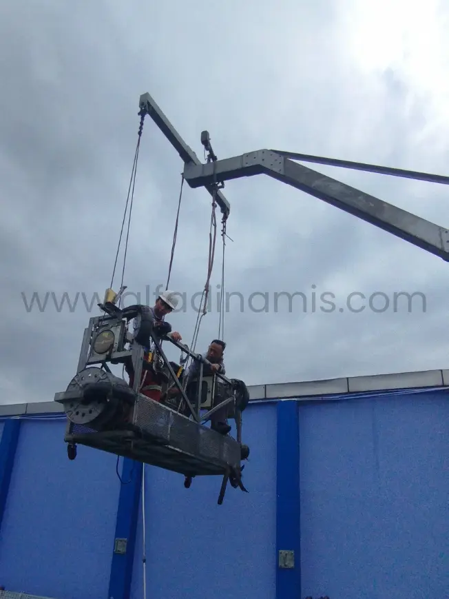 Pengujian Gondola pada Gedung Bertingkat | PT Alfa Dinamis | PJK3 | 0822-4668-3542
