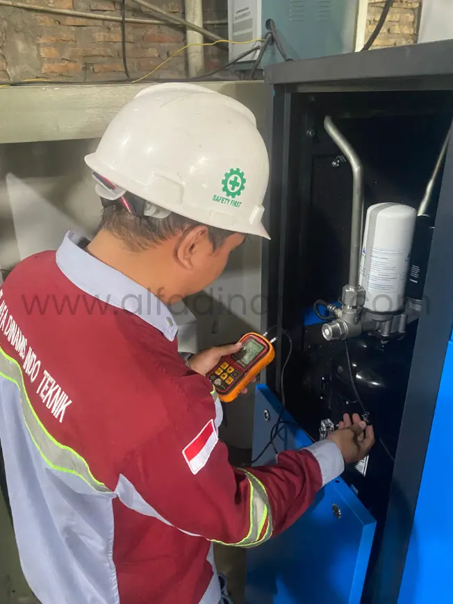 Pengujian pada Mesin Kompresor|PT Alfa Dinamis|0822-4668-3542